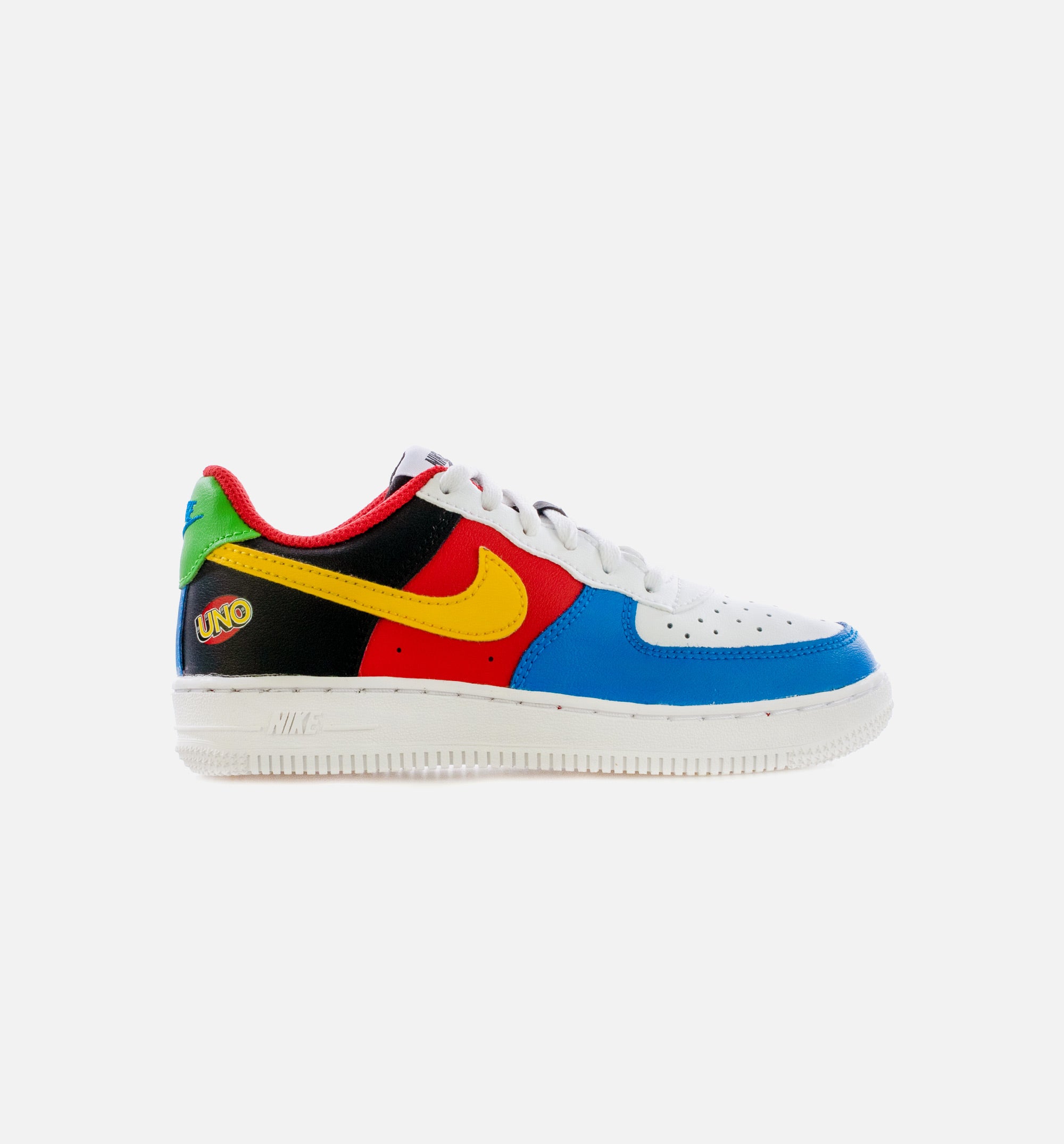 Air Force 1 UNO Preschool Lifestyle Shoe - Black/Red/Multi Free Shipping