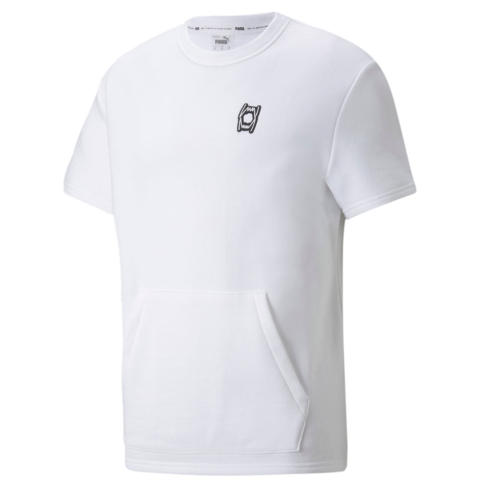 Pivot Cut Off Pullover Crew Neck Short Sleeve T-Shirt