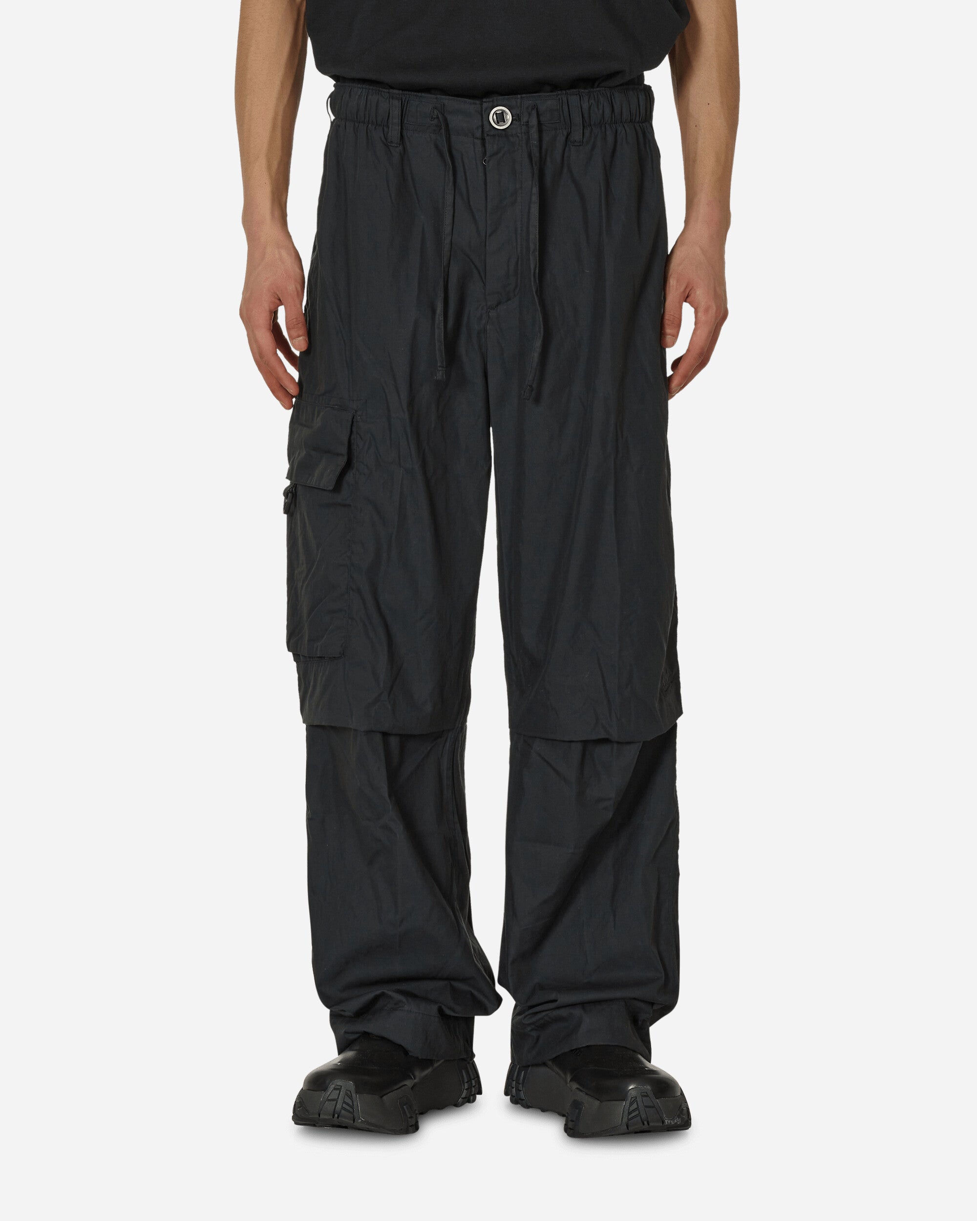 Waxed Canvas Cargo Pants Black