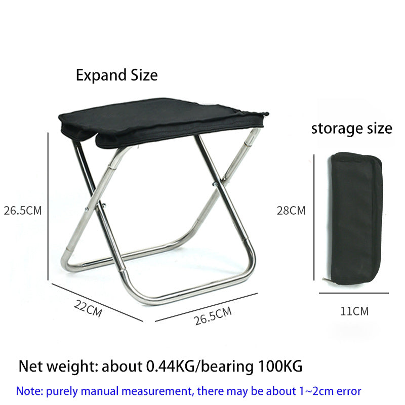 💥Factory Clearance Sale, Return Funds💥 Outdoor Handbag Folding Stool Portable Stainless Steel Camping Fishing Chair