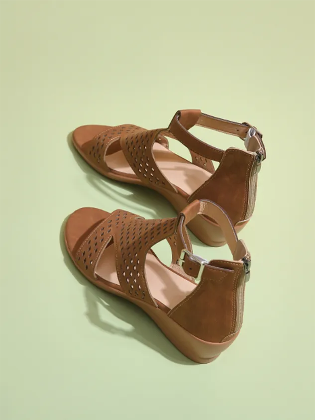 Cut Cutout Breathable Vintage Casual Wedge Sandals