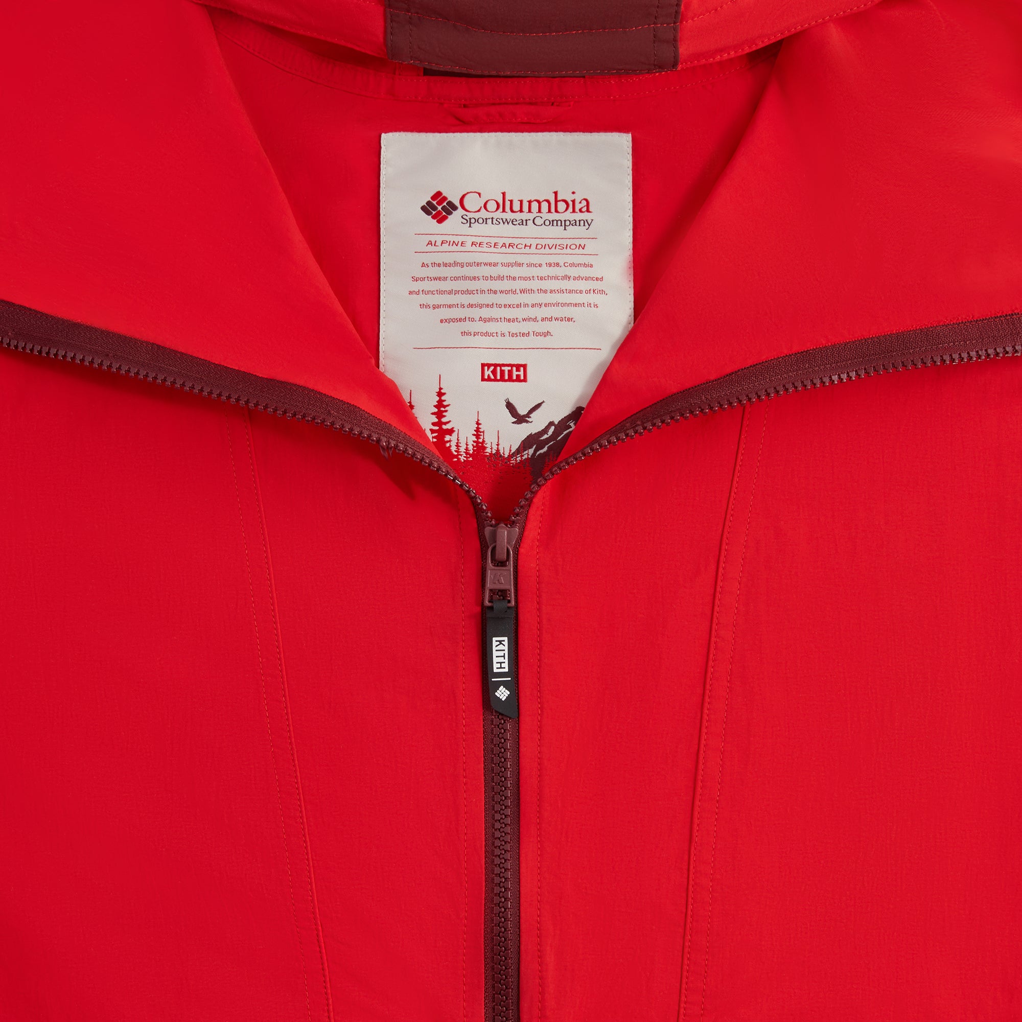 Kith for Columbia Wind Anorak -  Red Velvet