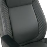 Serta iComfort i6000 Series Ergonomic Bonded Leather High-Back Manager Chair， Gray/Silver