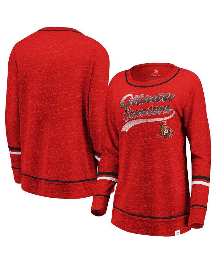 Women's Branded Red Ottawa Senators Giant Dreams Speckle Long Sleeve T-shirt