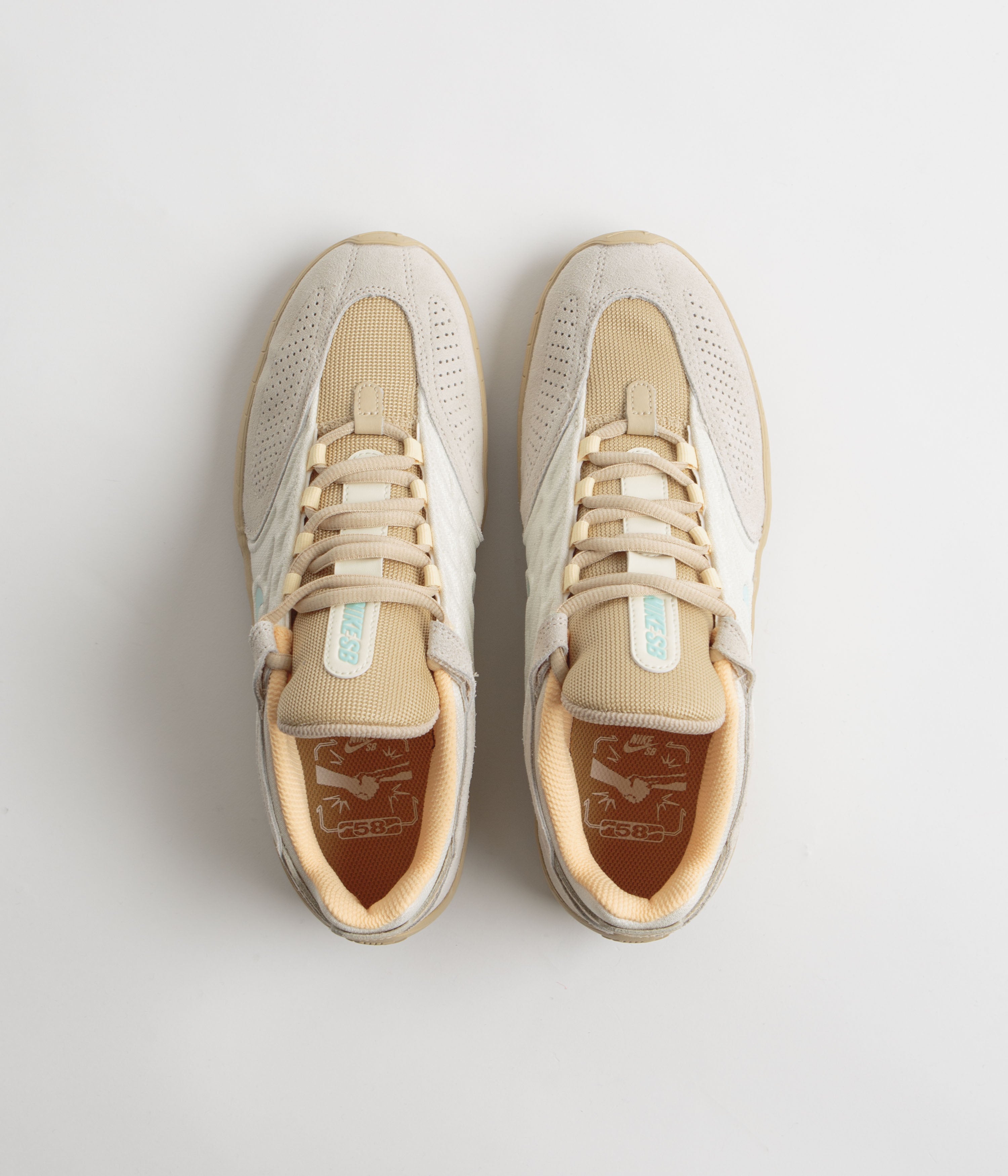 Nike SB Vertebrae TE Shoes - Coconut Milk / Jade Ice - Sesame - Gold