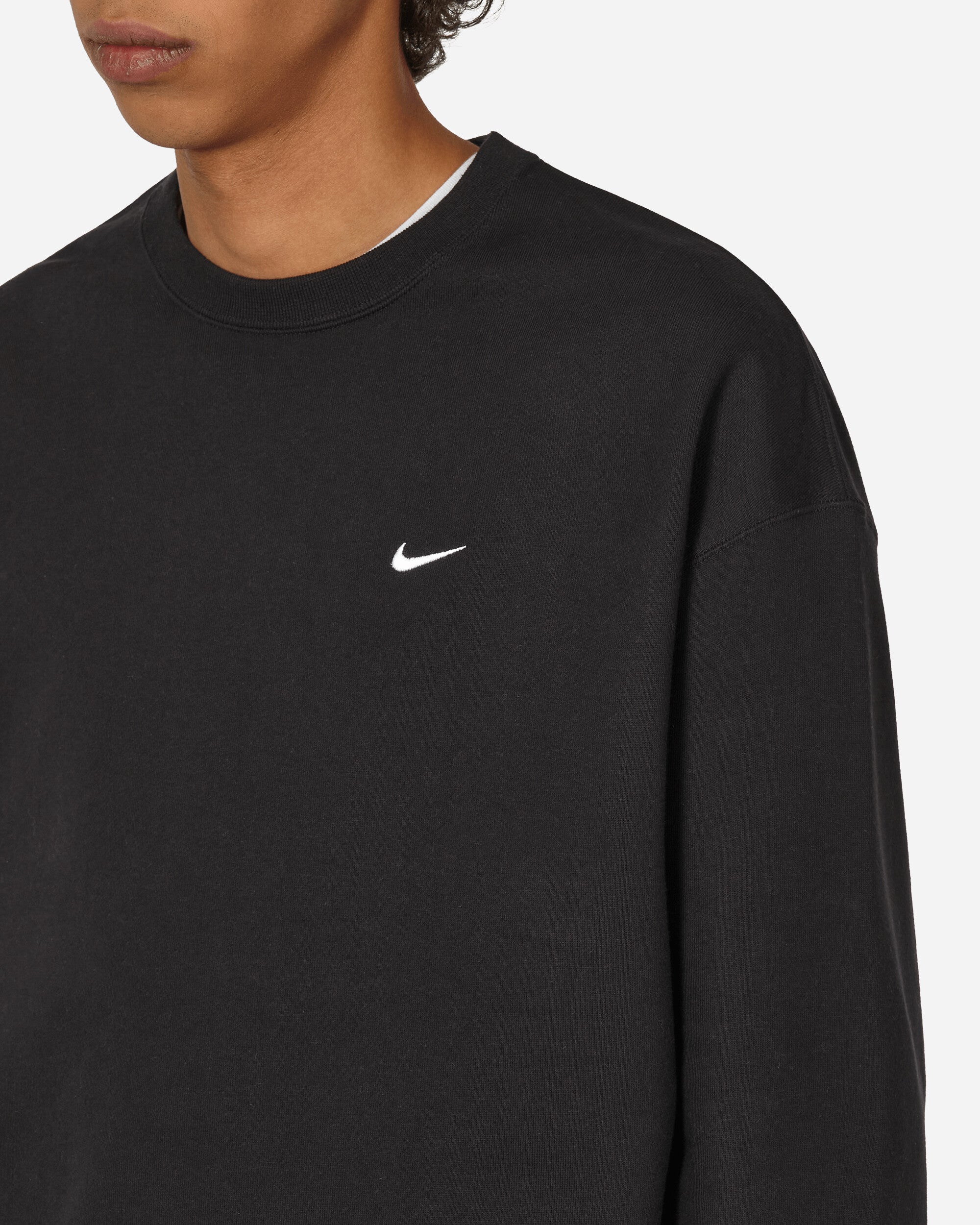 Solo Swoosh Crewneck Sweatshirt Black