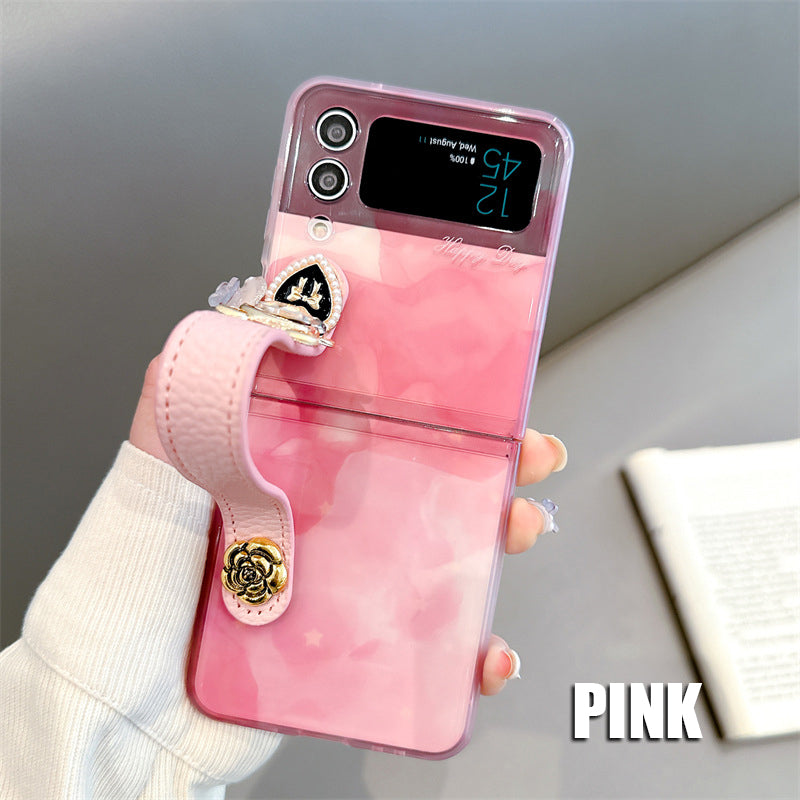 💥50% Off Latest Styles For 2023 Today Only💥Care Bear Is Suitable For Samsung ZFlip3/4 Wristband Phone Case
