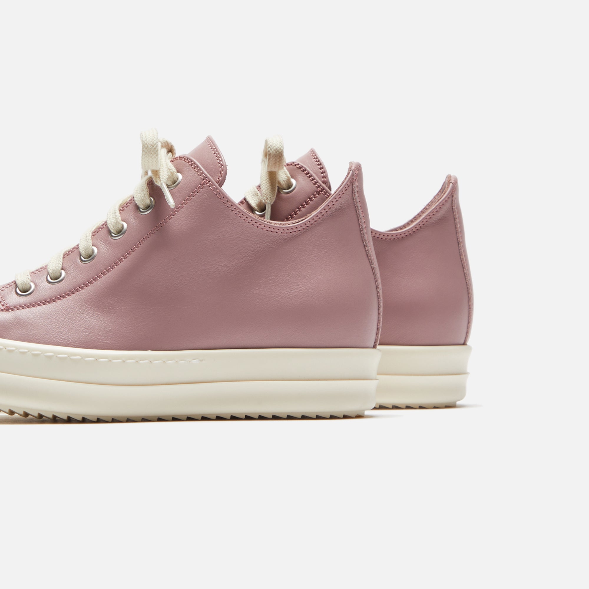 Rick Owens WMNS Low Sneakers - Dusty Pink / Milk / Milk