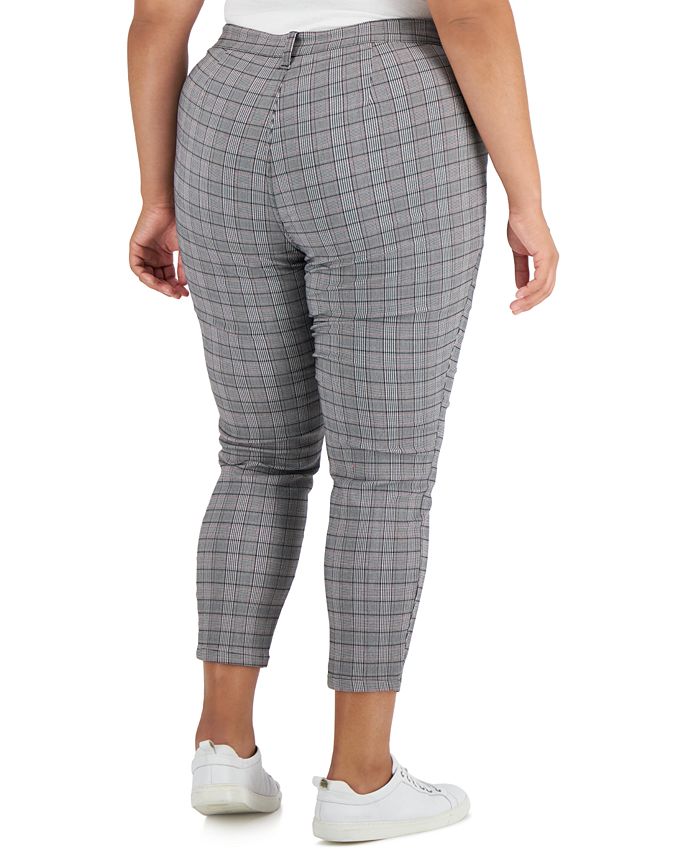 Plus Size Glen Plaid Skinny Pants