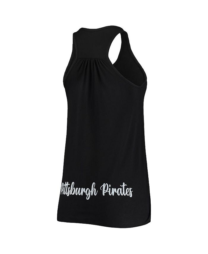 Women's Black Pittsburgh Pirates Front and Back Tank Top