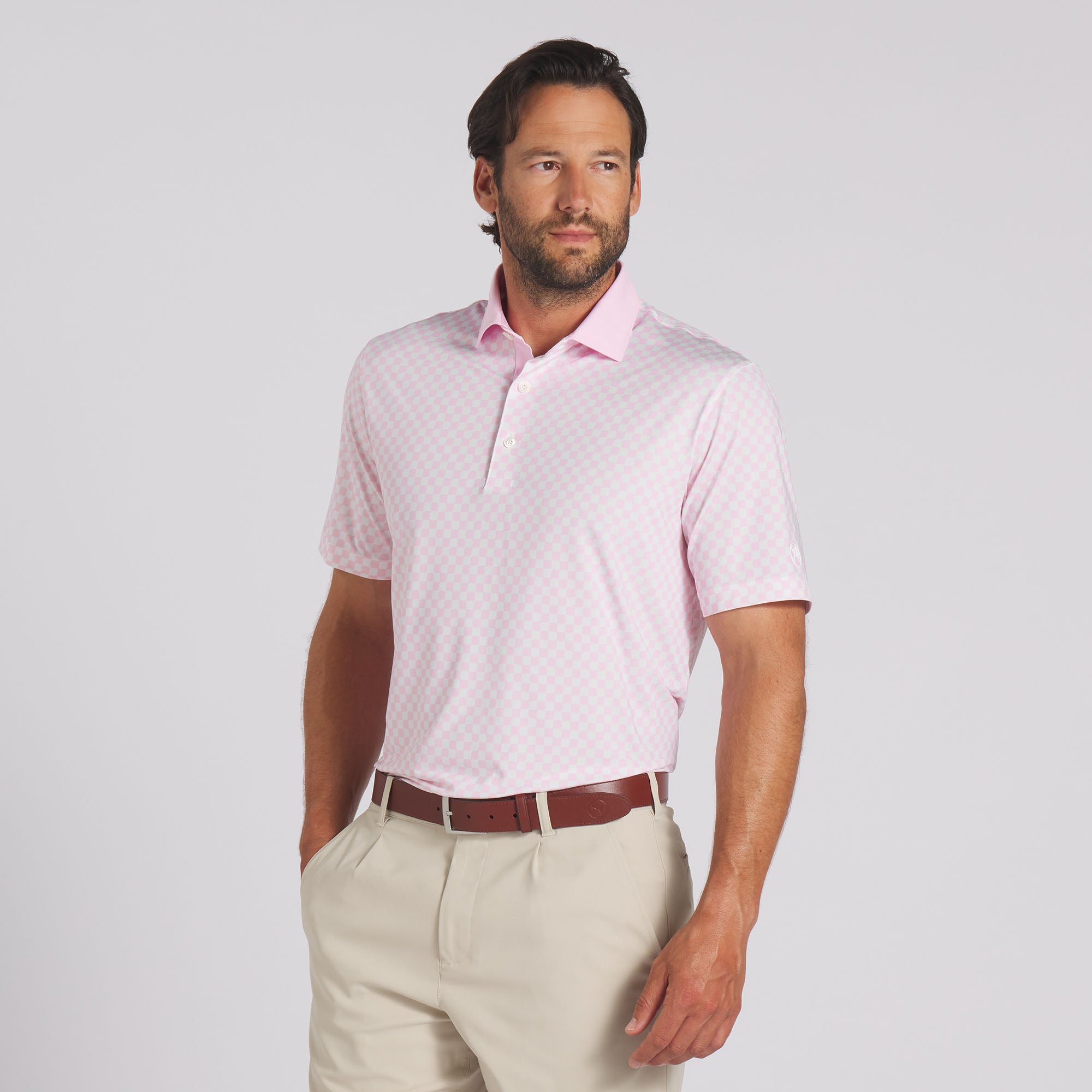 AP MATTR Checkered Golf Polo