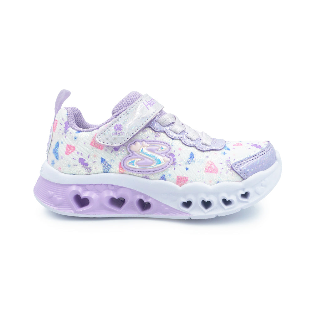 Skechers Girls DC Collection Flutter Heart Lights Shoes - 319509L-LVMT