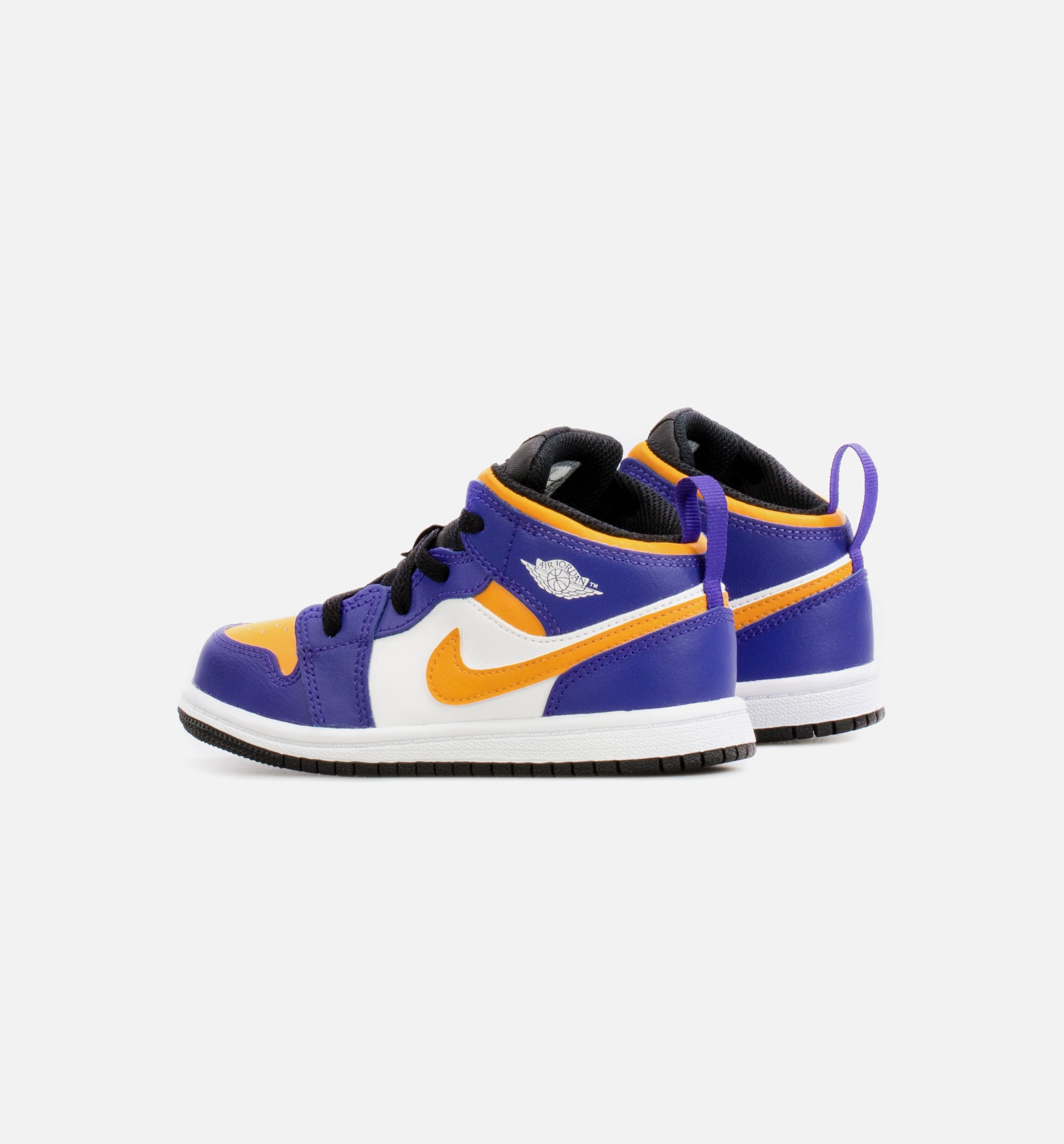 Air Jordan 1 Mid Infant Toddler Lifestyle Shoe - Purple/Yellow