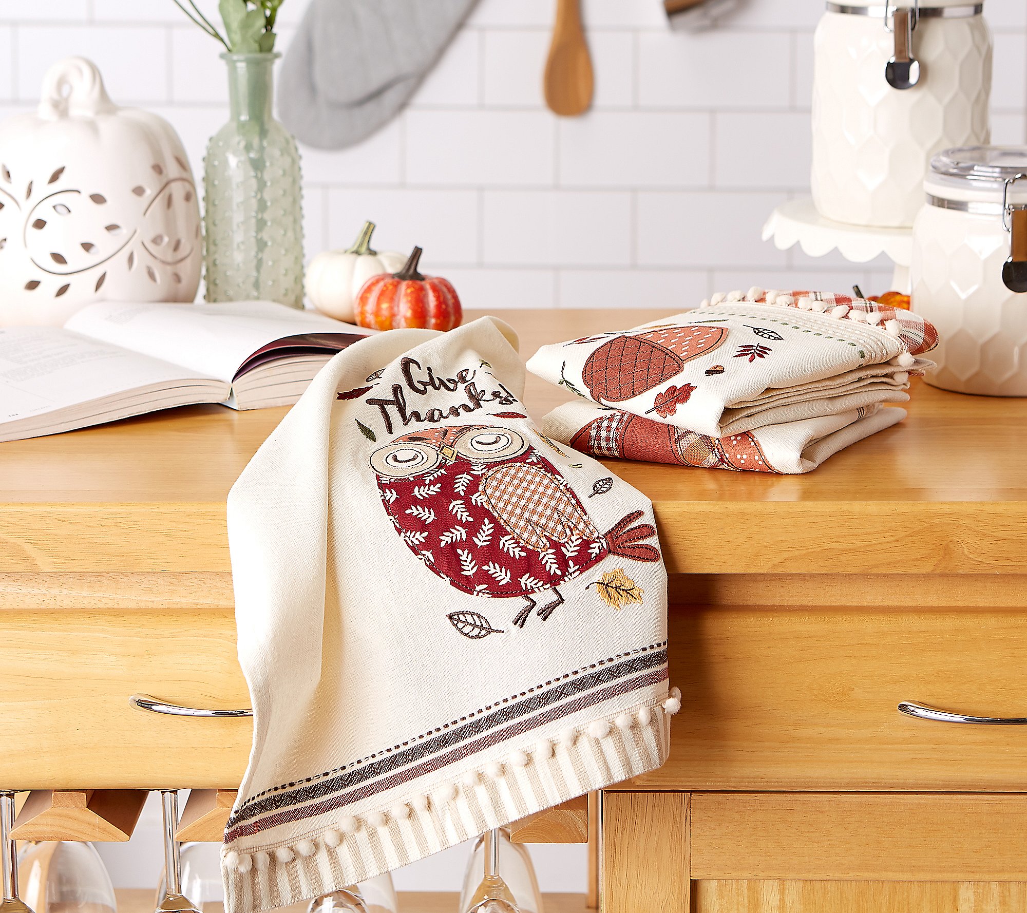Design Imports Welcome Fall Set of 3 Kitchen Towel Set