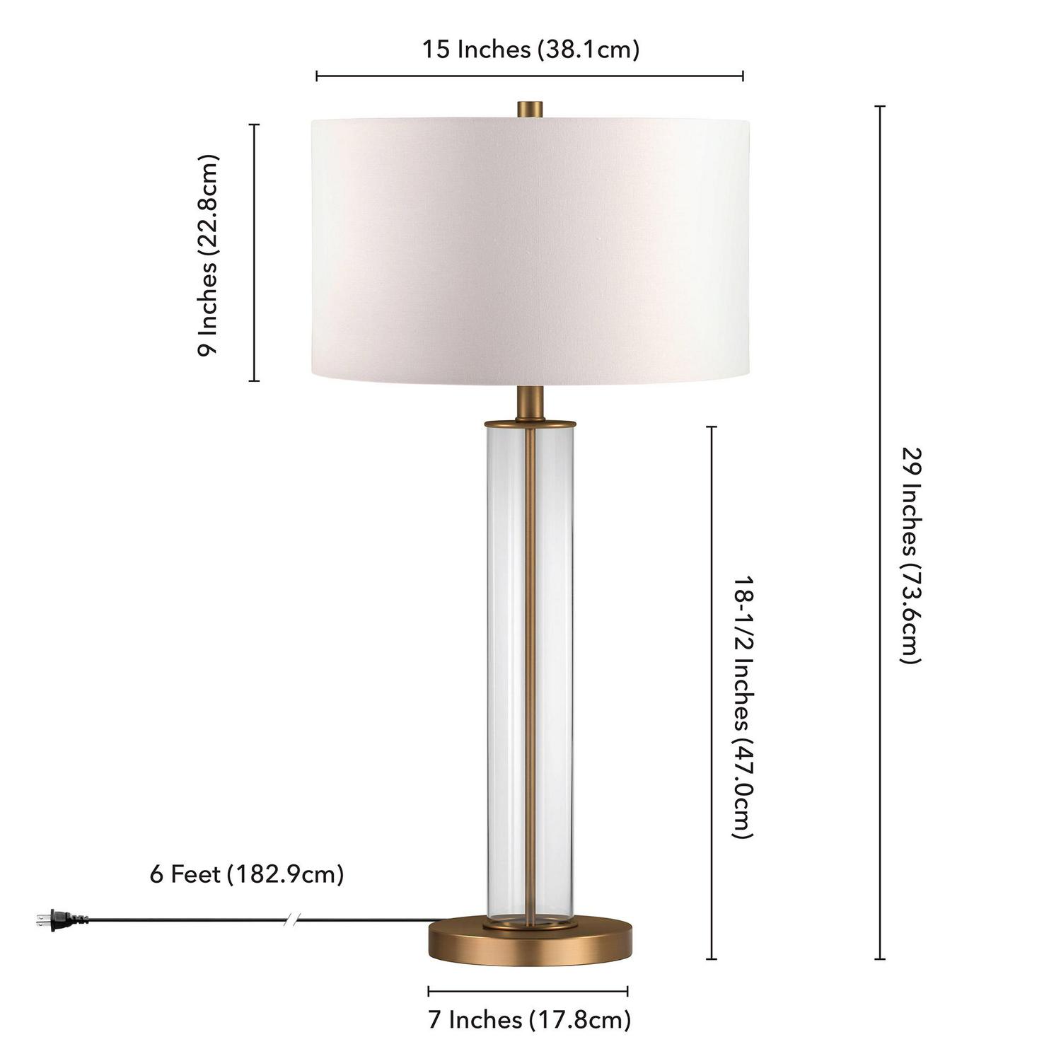 EvelynandZoe Traditional Clear Glass Table Lamp