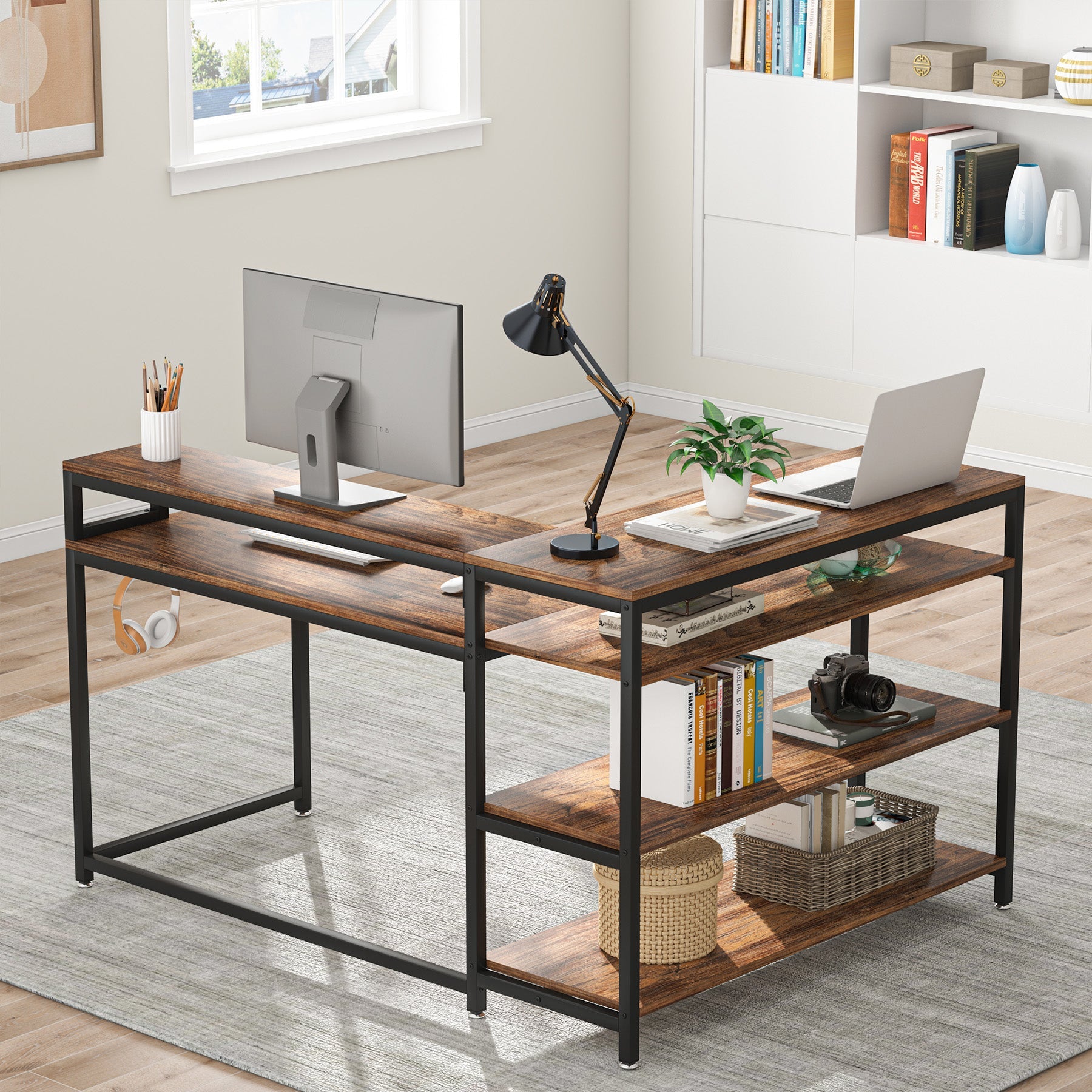 Reversible L-Shaped Desk, 53