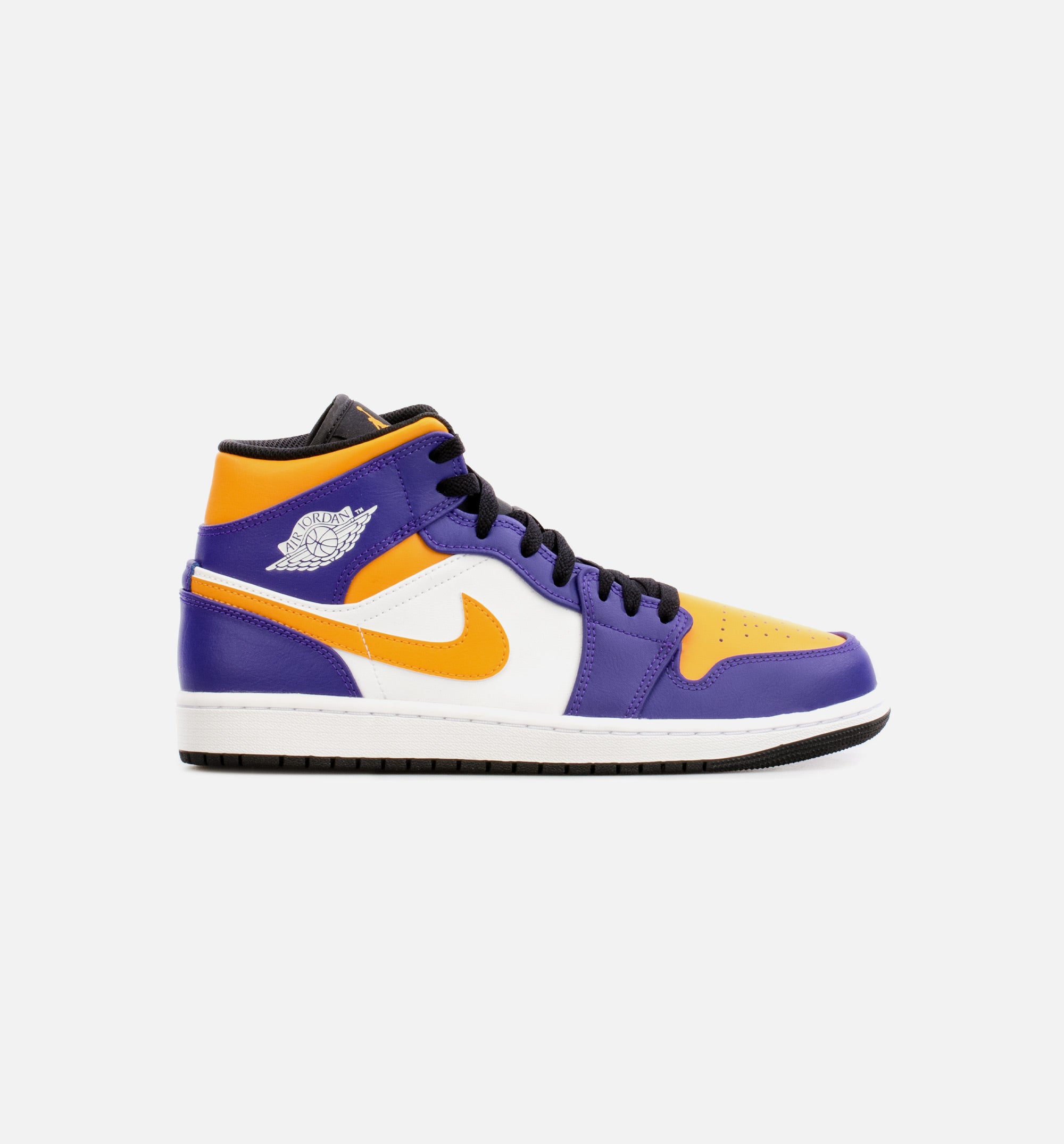 Air Jordan 1 Mid Mens Lifestyle Shoe - Yellow/Purple