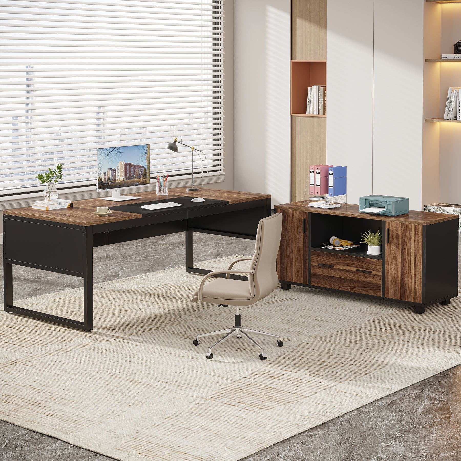 L-Shaped Executive Desk, 63