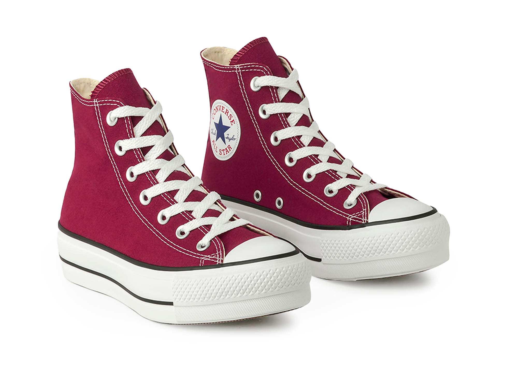 Converse Chuck Taylor Plataforma Womens Burdeo