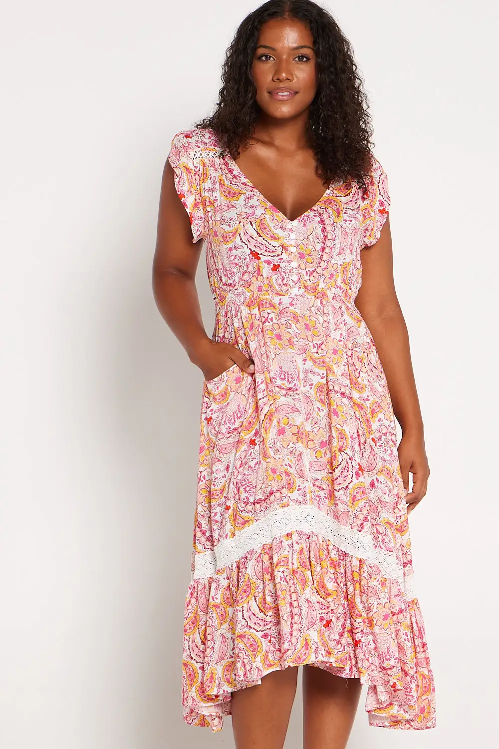 Sunset Dress - Pink Floral