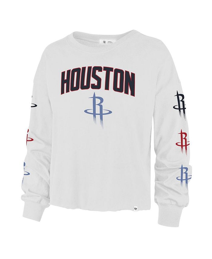 Women's '47 White Houston Rockets 2021/22 City Edition Call Up Parkway Long Sleeve T-shirt