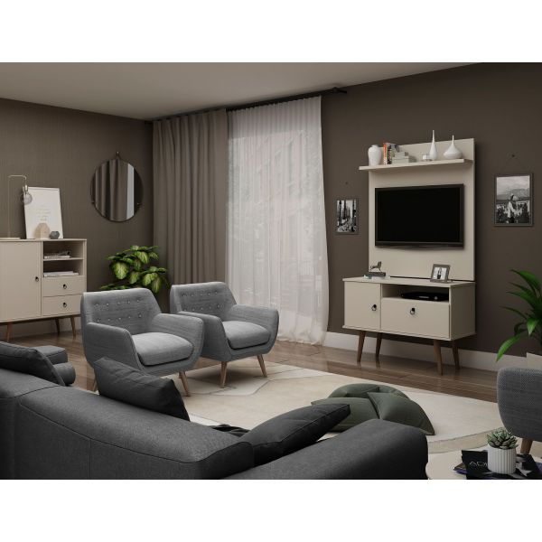 Tribeca 35.43 TV Stand and Panel in Off White