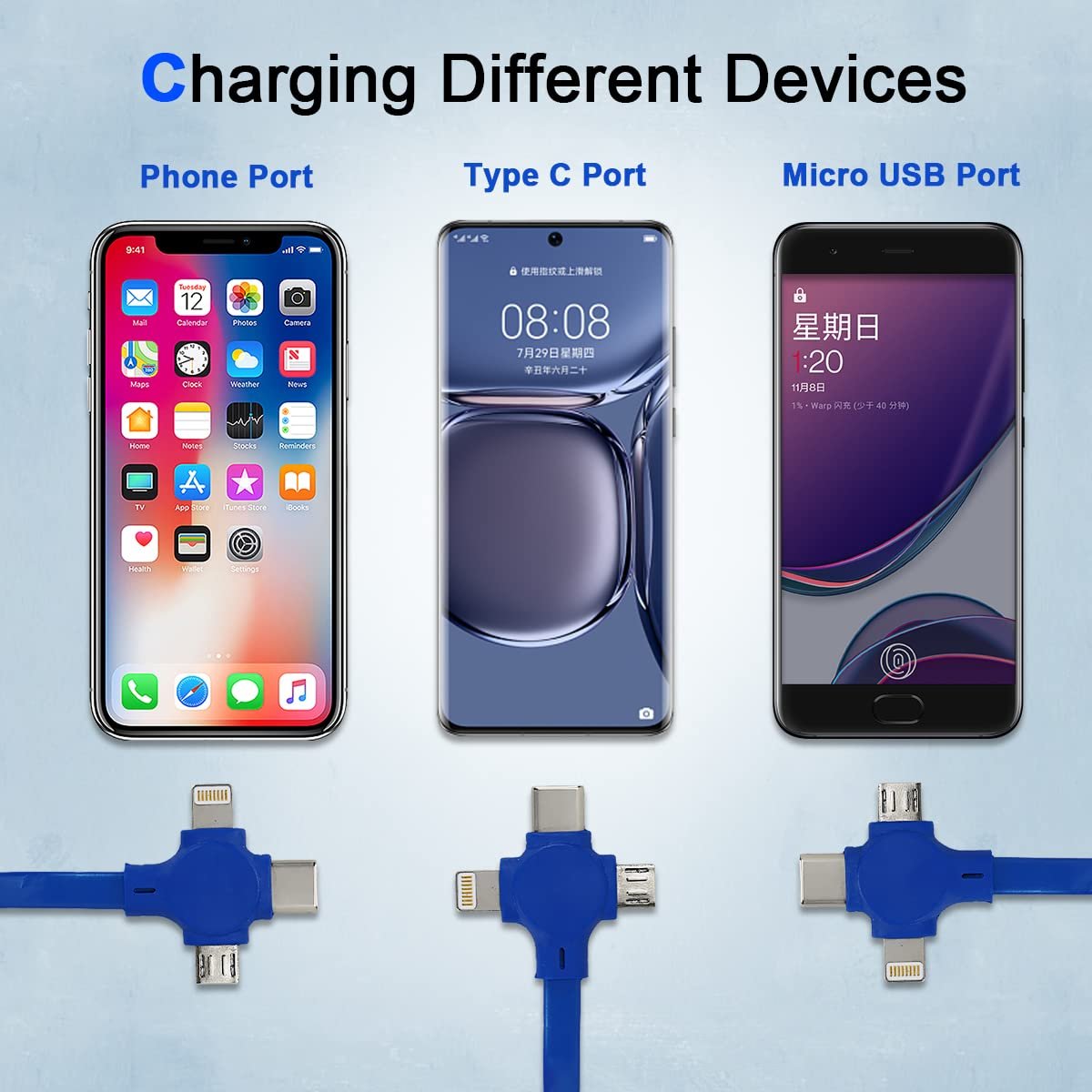 ⏰  PROMOTION SALE 47% OFF🔥3 in 1 Rechargeable USB Fast Charging Cable & Mobile Stand