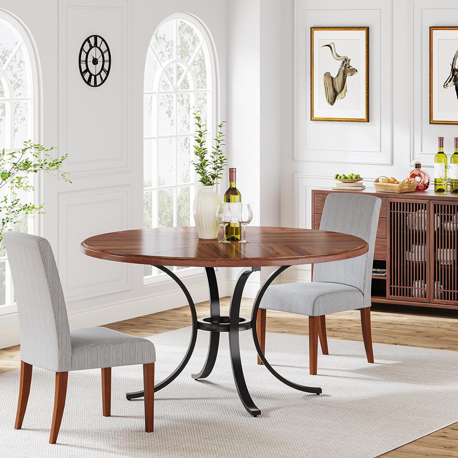 Round Dining Table for 4-6 People, 47