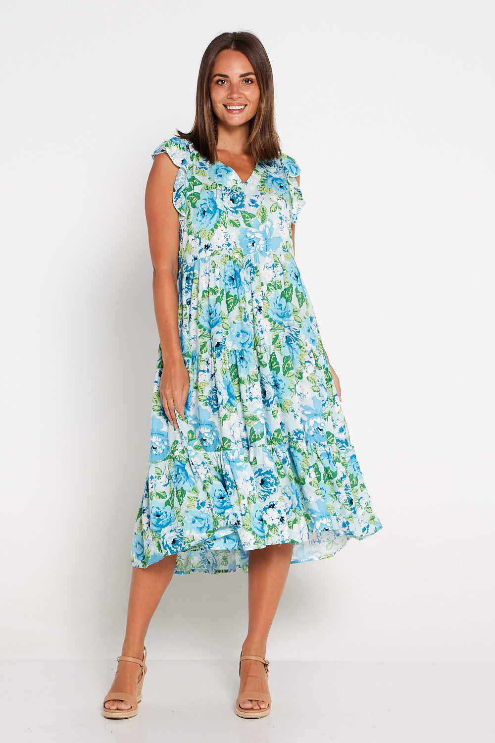 Tiahn Dress - Blue Green
