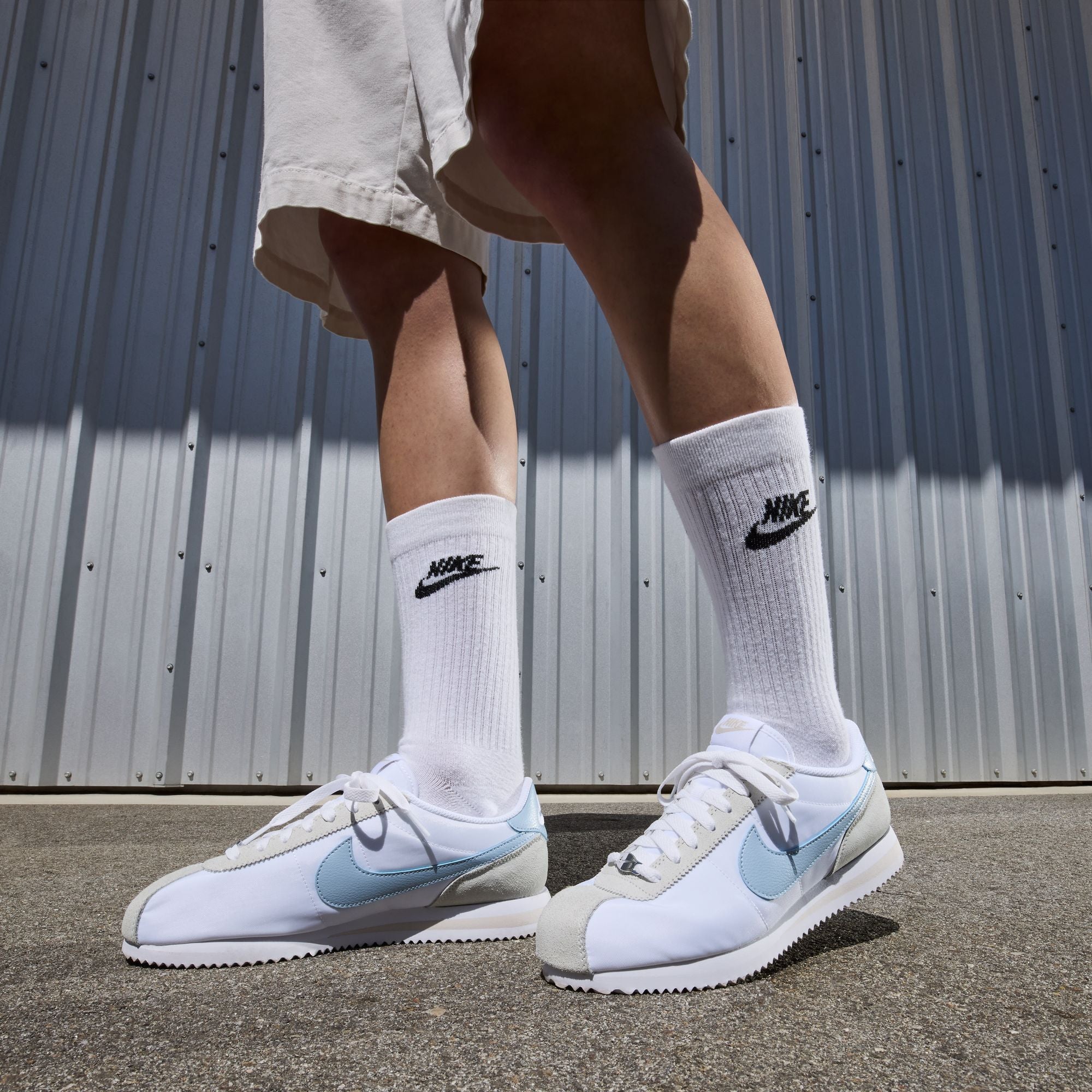 Women's Nike Cortez White/Light Armory Blue-Light Orewood Brown DZ2795-100