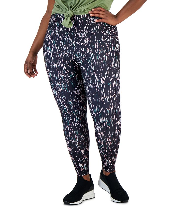 Plus Size Soft Sprint Printed 7/8-Leggings， Created for Macy's