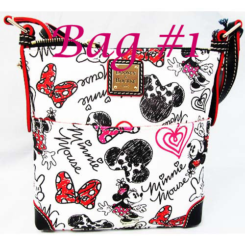 Disney Dooney and Bourke - Minnie Hearts and Bows - Letter Carrier SPECIFIC