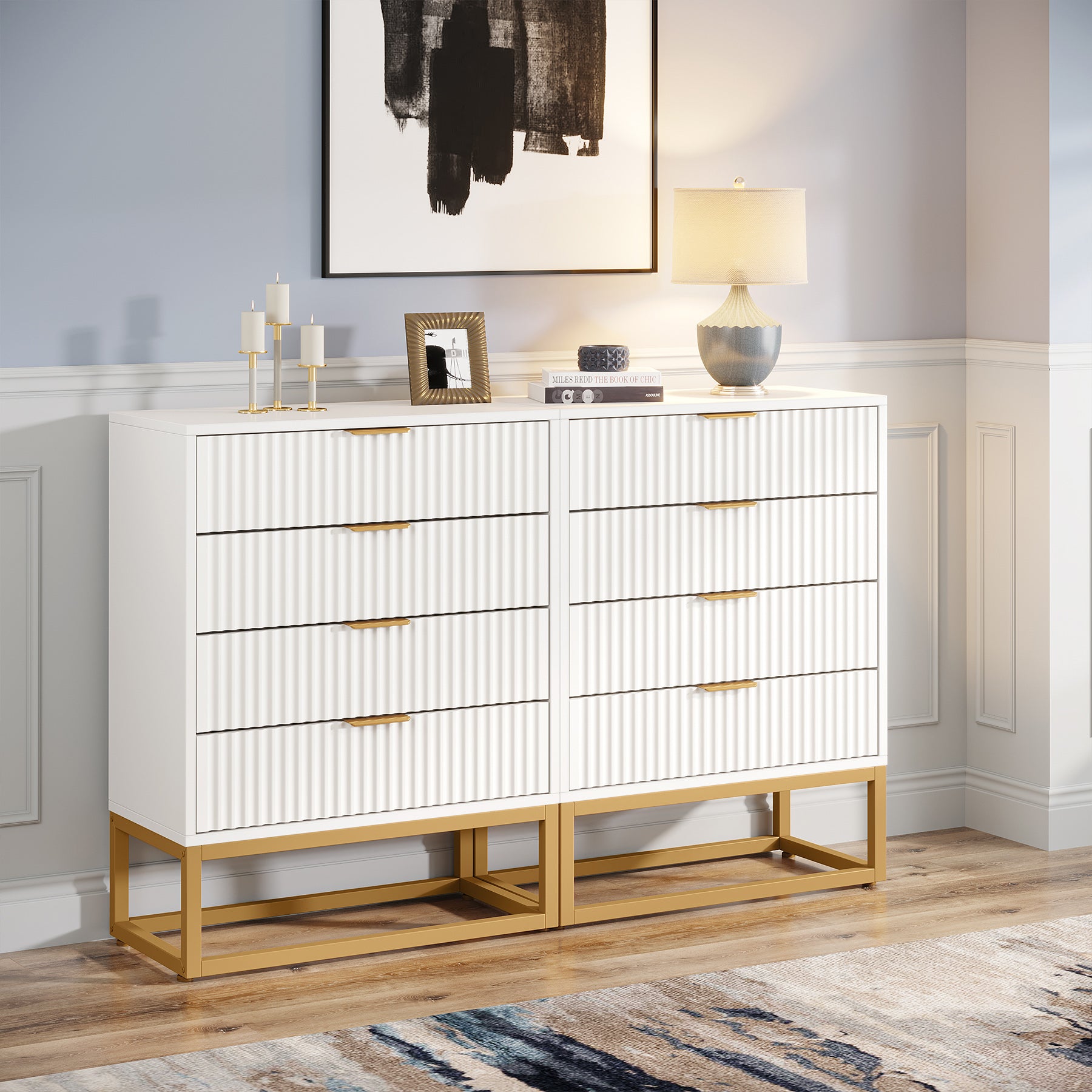 4 Drawer Chest Dresser, Modern Storage Chest For Bedroom