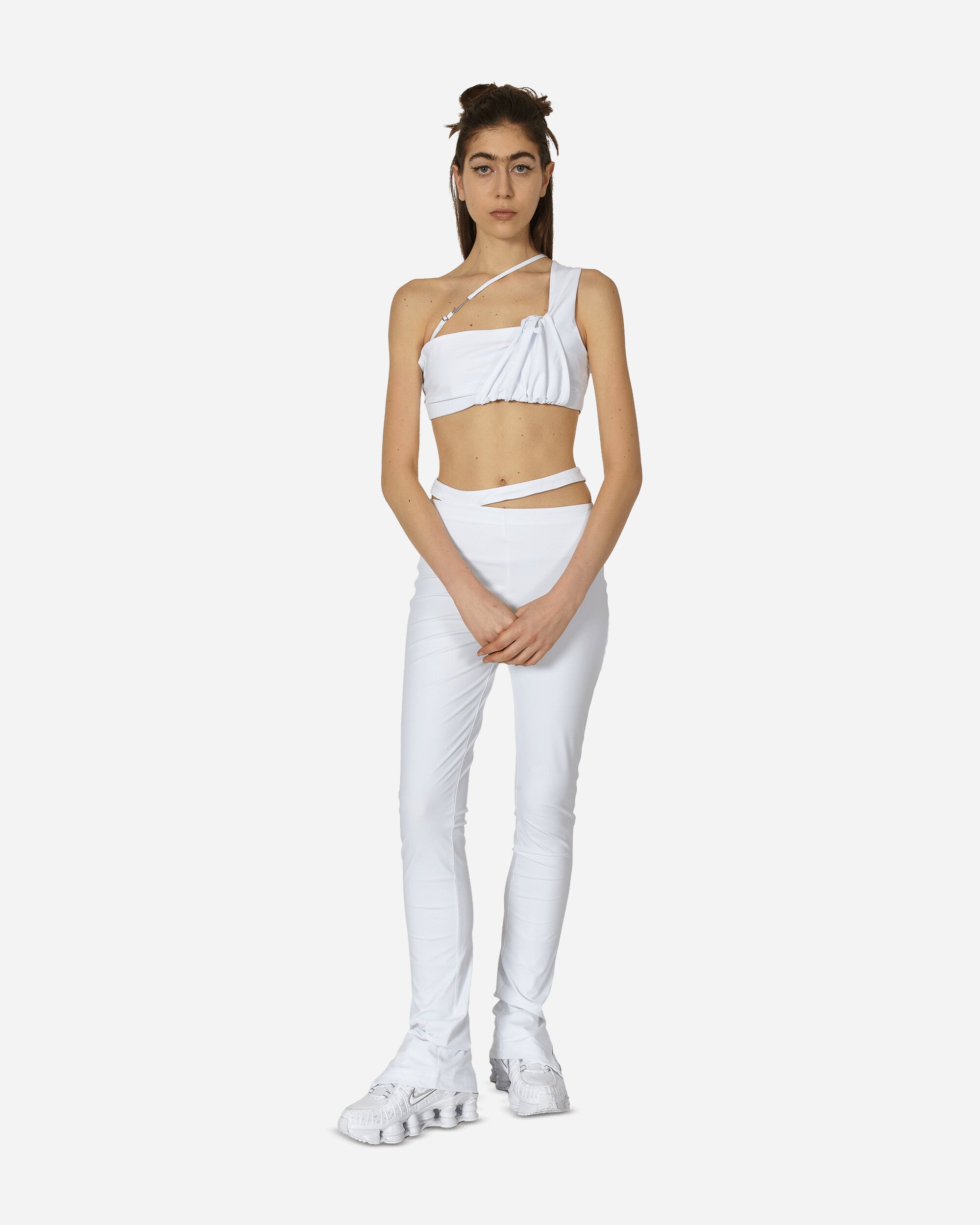 JACQUEMUS Asymmetrical Pants White