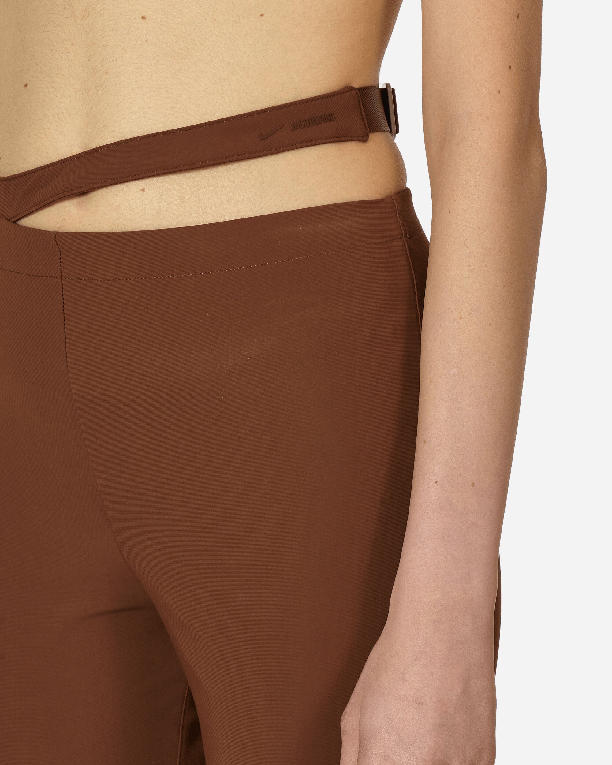 JACQUEMUS Asymmetrical Pants Cacao Wow