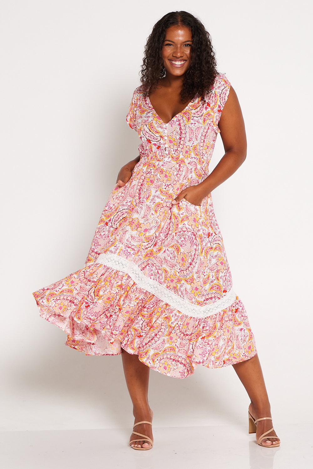 Sunset Dress - Pink Floral