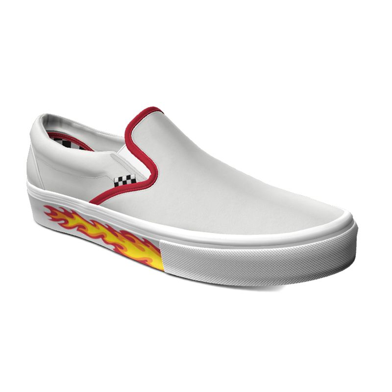 Customs True White Leather Skate Slip-On