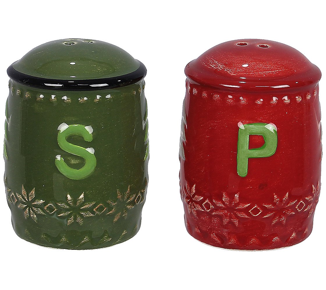 Young's Ceramic Woodland Lodge Salt and Pepperet