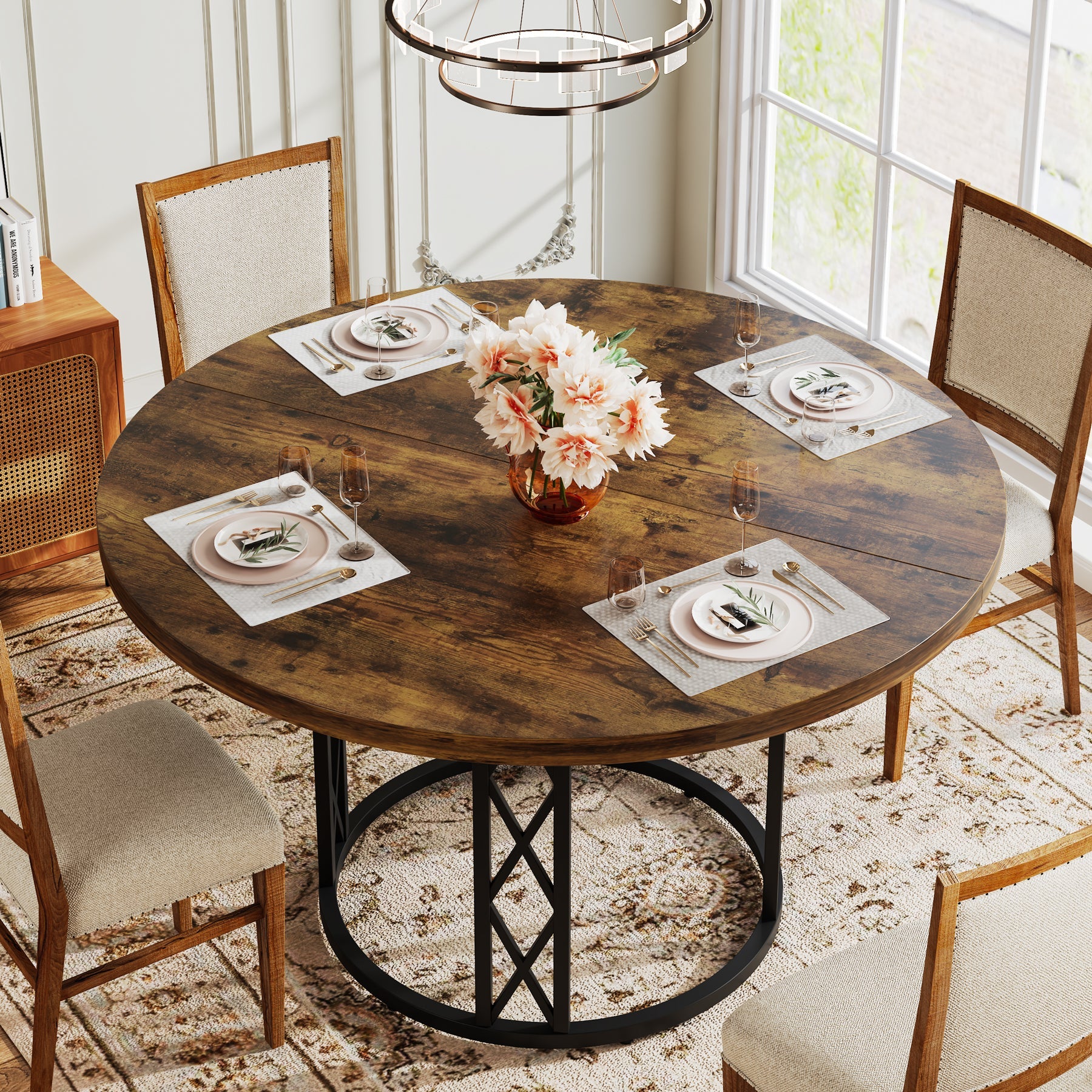 Round Dining Table for 4 People, 47