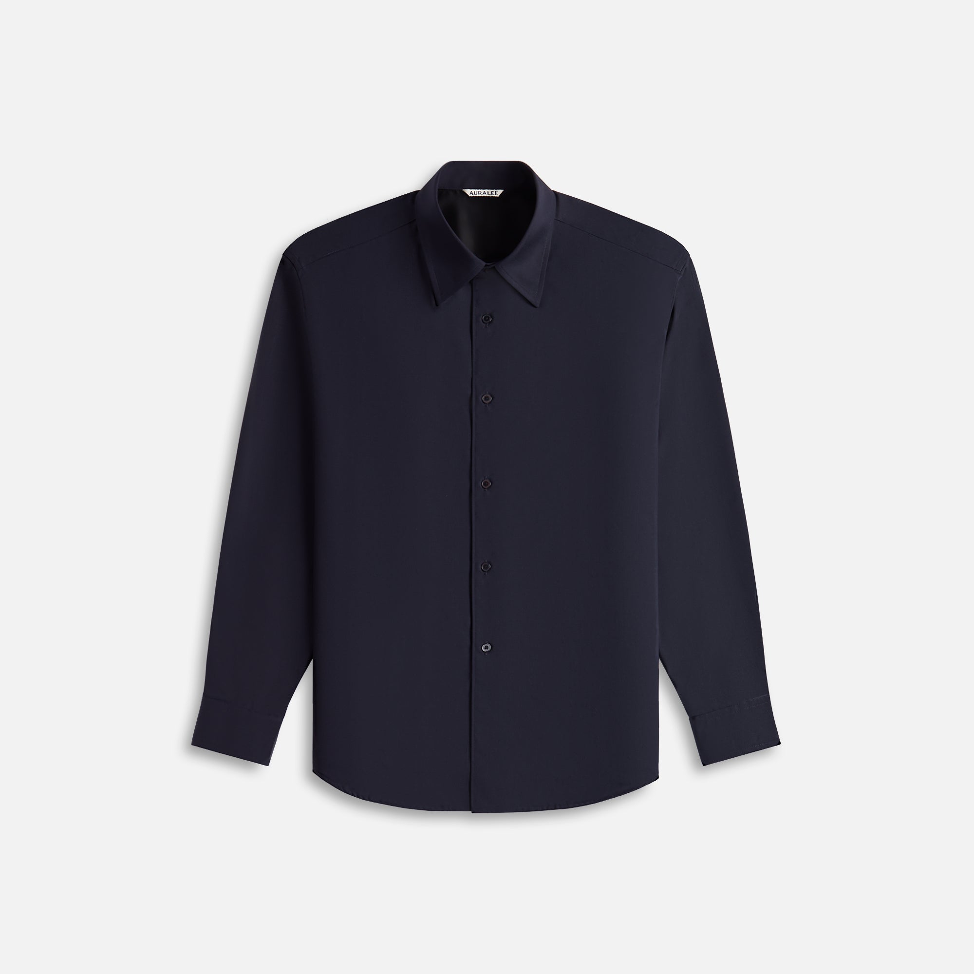 Auralee Superfine Tropical Wool Shirt - Dark Navy