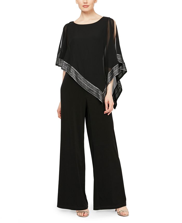 Asymmetrical Cape Jumpsuit