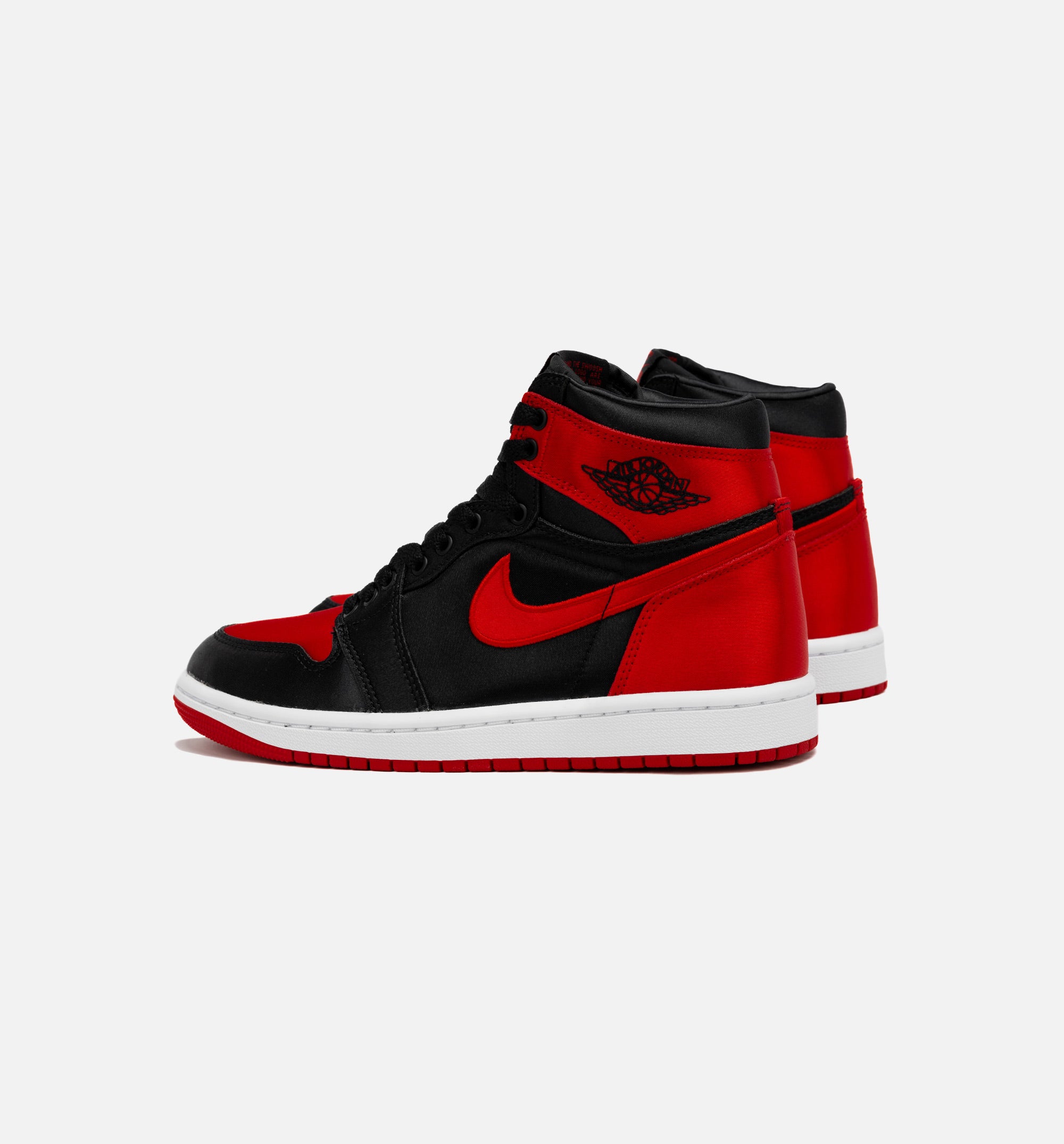 Air Jordan 1 Retro Hi OG Satin Bred Womens Lifestyle Shoe - Black/Red Free Shipping