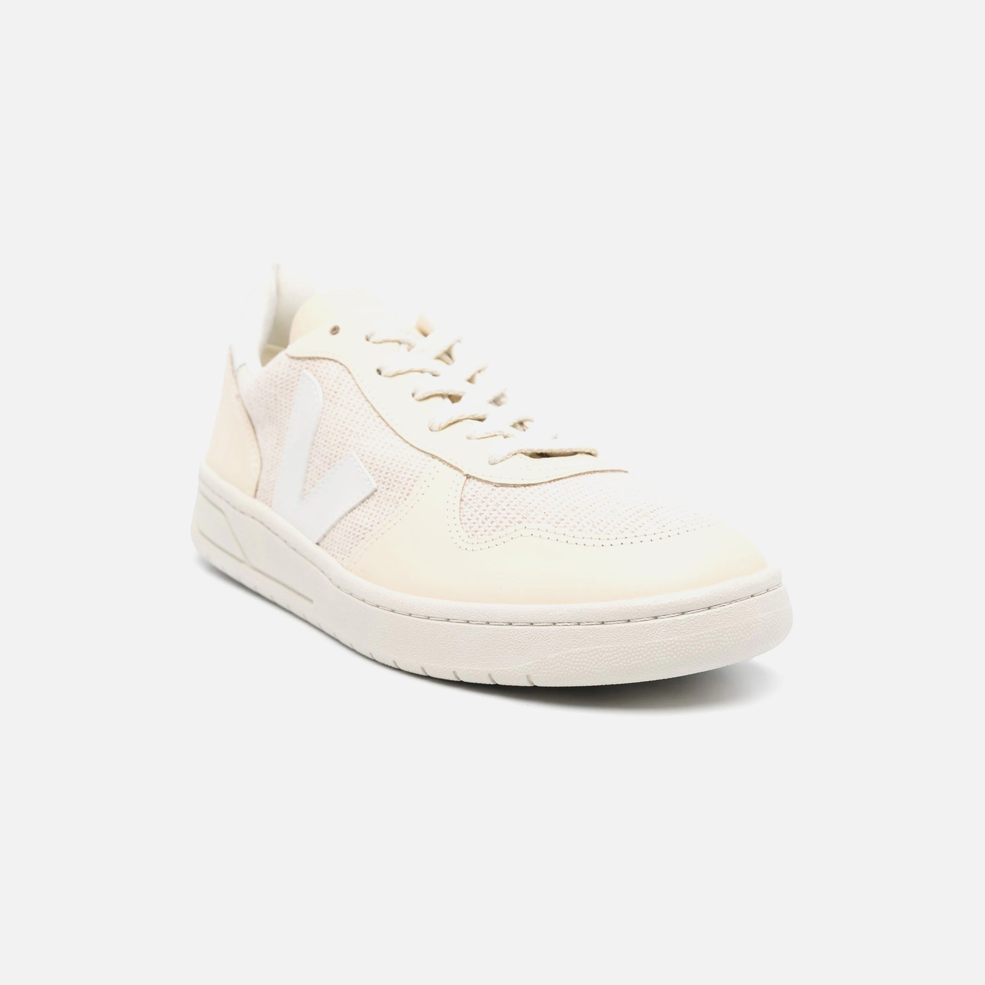 Veja V-10 - Jute / White / Multicolor