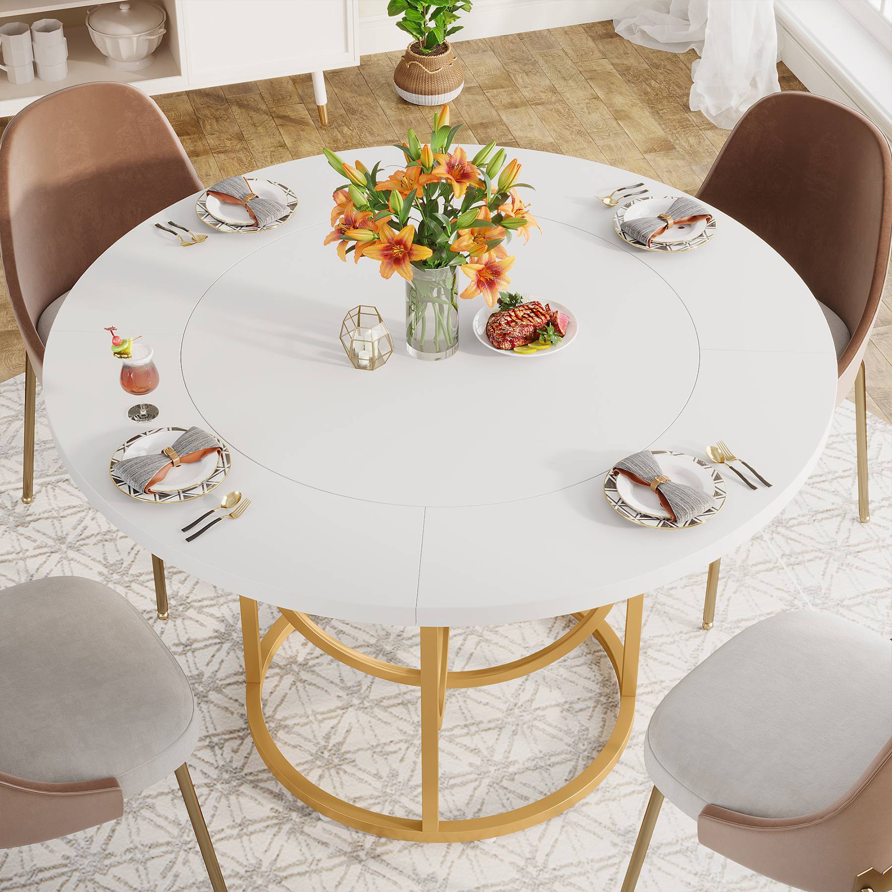 Round Dining Table, 47