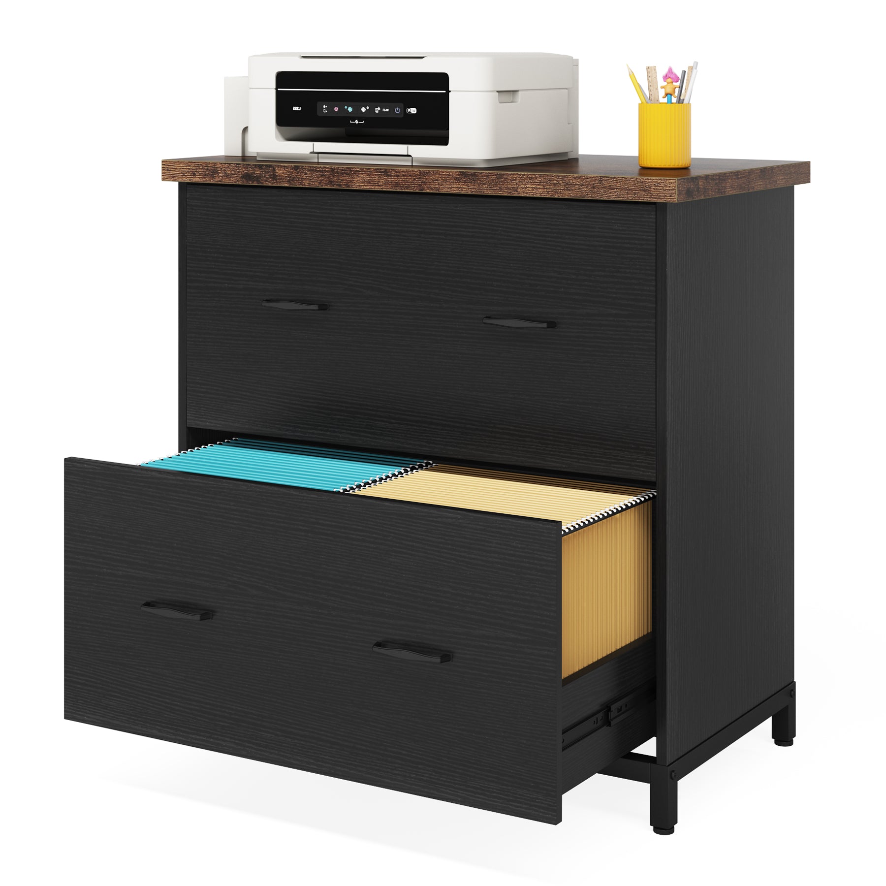 2-Drawer File Cabinet, Lateral Filing Cabinet Printer Stand