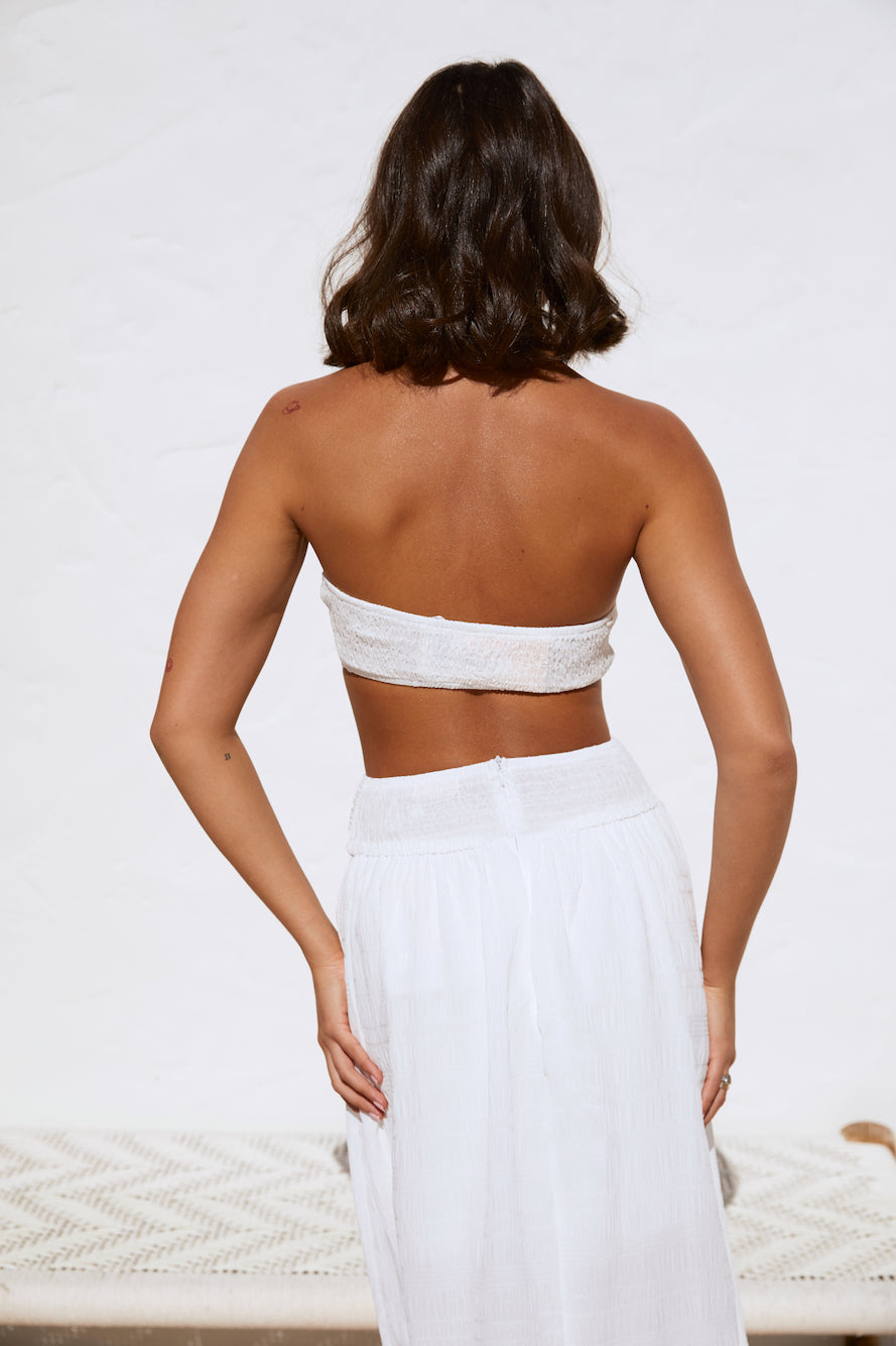 Iconic Revival Crop White
