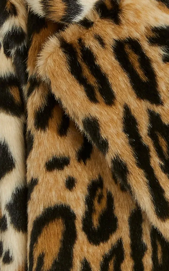 Leopard-Print Faux Fur Coat
