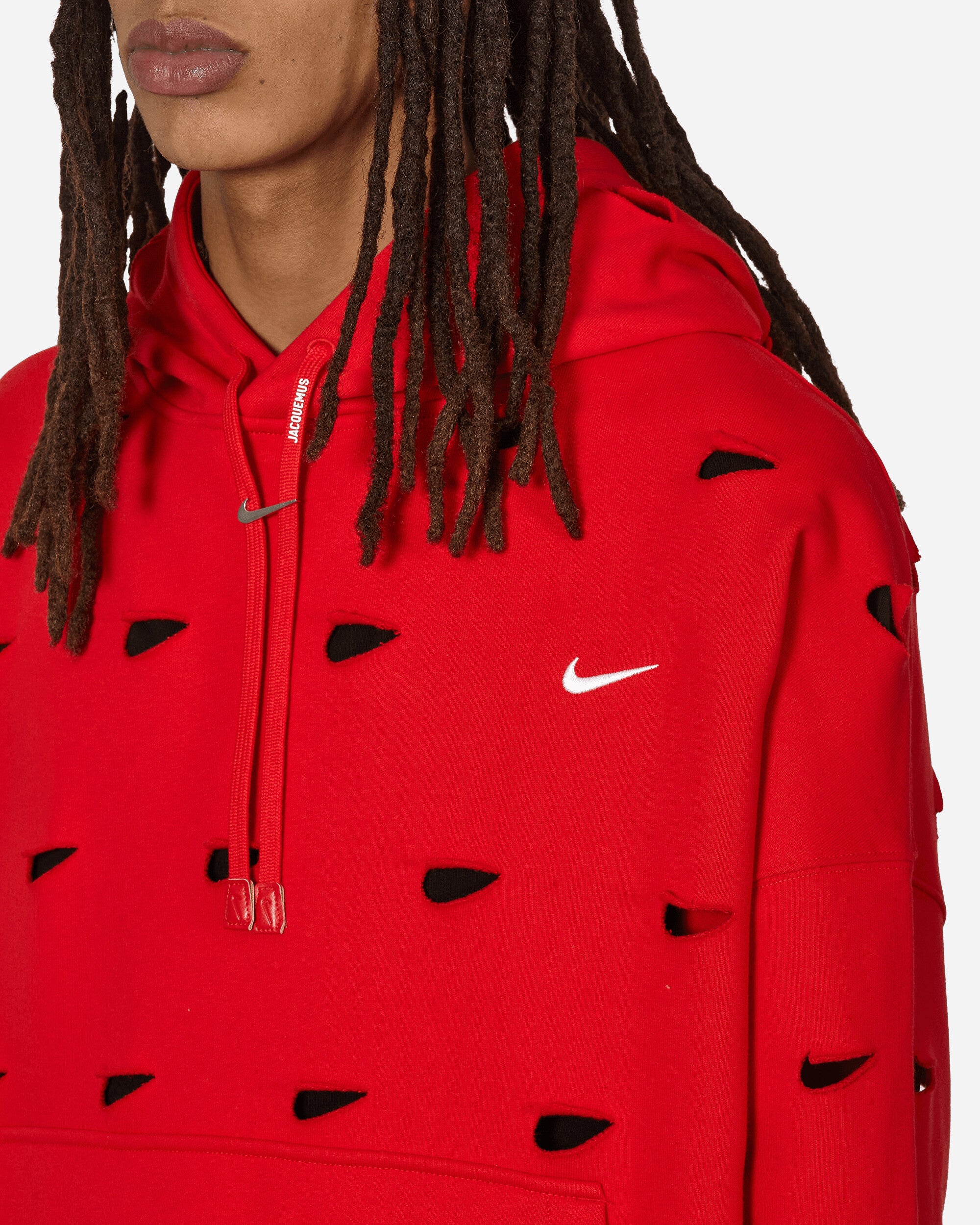 JACQUEMUS Swoosh Hoodie University Red