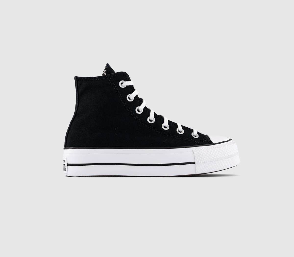 Odd Sizes - Mens Converse All Star Lift Hi Black White - UK Sizes Right 7.5/Left 8