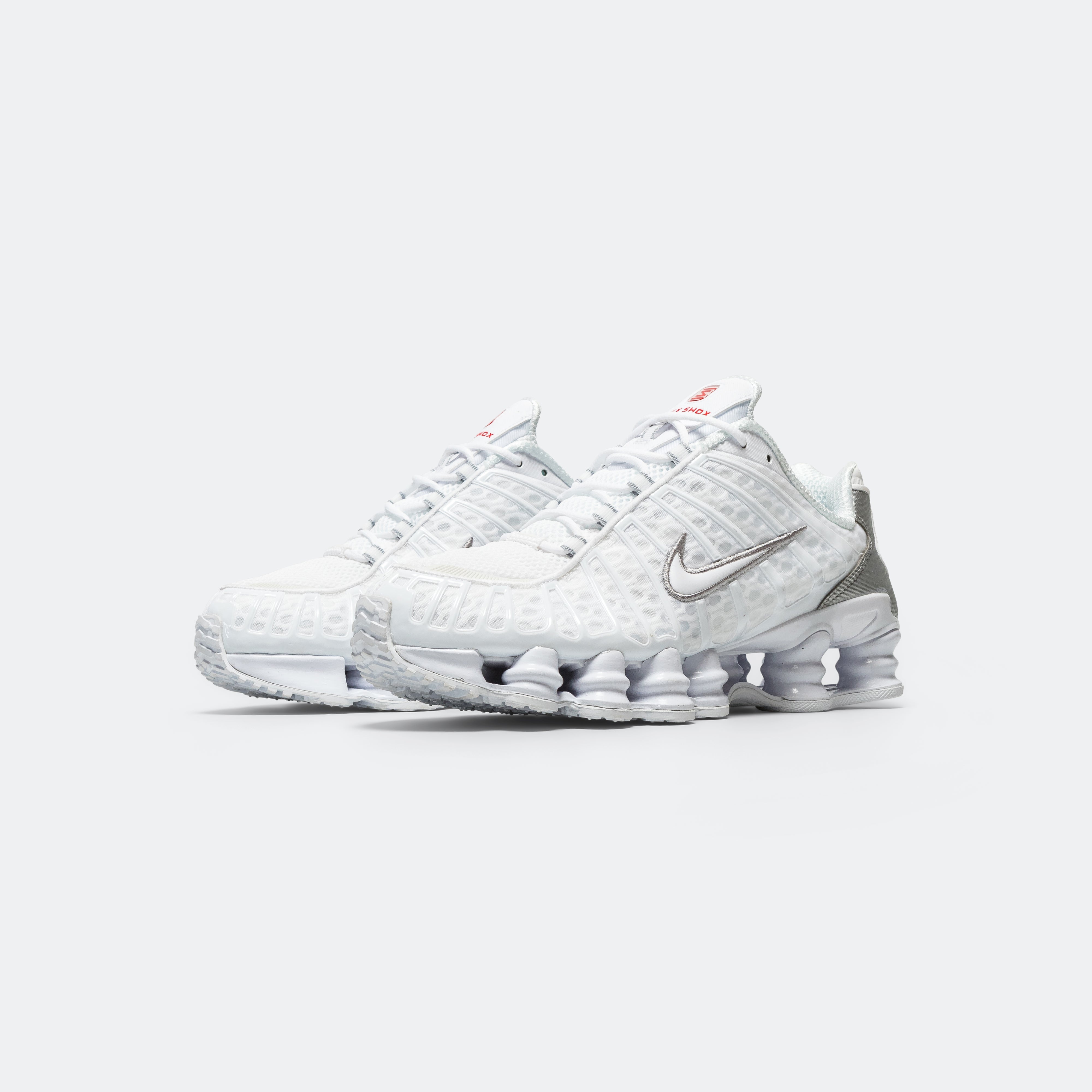 Womens Shox TL - White/White-Metallic Silver-Max Orange